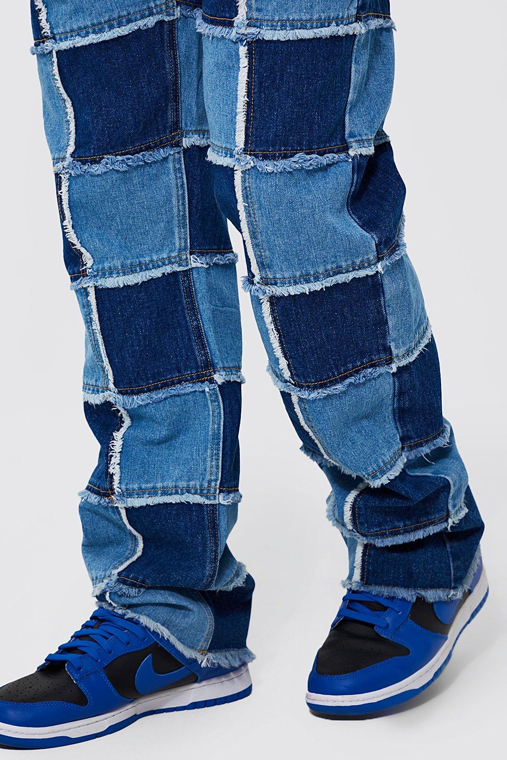 Multi patched sale jeans